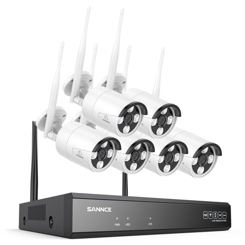 Système de caméra de sécurité sans fil 4K 8 canaux, NVR 8MP, caméra IP WiFi 8MP, audio bidirectionnel, étanchéité IP66, détection humaine intelligente AI, fonctionne avec Alexa Système de caméra de sécurité sans fil 4K 8 canaux, NVR 8MP, caméra IP WiFi 8MP, audio bidirectionnel, étanchéité IP66, détection humaine intelligente AI, fonctionne avec Alexa
