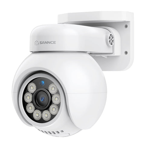 PoE PT 8 Canaux 4K Système de Caméra de Sécurité , 4 Caméras IP Panoramique et 4 Inclinaison 8MP, Alertes Intelligentes Personne/Véhicule, Audio Bidirectionnel, Compatible ONVIF
