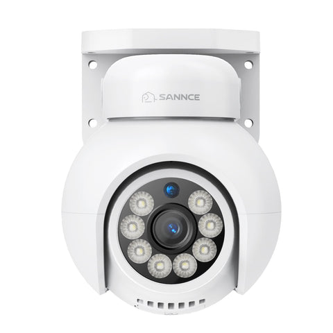 PoE PT 8 Canaux 4K Système de Caméra de Sécurité, 4 Caméras IP Panoramique et Inclinaison 8MP, Alertes Intelligentes Personne/Véhicule, Audio Bidirectionnel, Compatible ONVIF