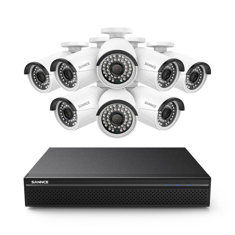 PoE 8 Canaux 4K Système de Caméra de Sécurité , 8 Caméras IP Extérieures 8MP, Alertes Intelligents Personne/Véhicule, NVR Compatible ONVIF, Audio Bidirectionnel