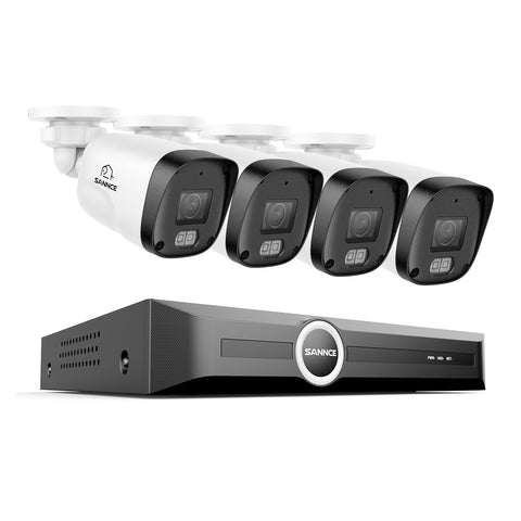 Système de sécurité PoE 3MP 8 canaux, NVR 6MP, S+265, détection de personnes et de véhicules, lecture intelligente, notification intelligente avec image jointe