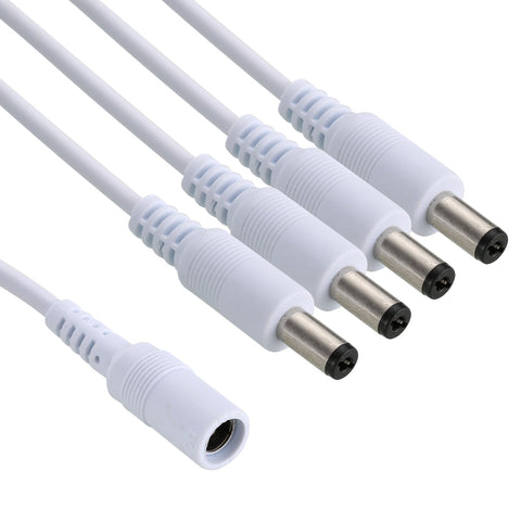 Cordon d'alimentation un quart, 330 mm de long, avec lime à fils, âme en cuivre nu multibrins, connecteur à diapason 5,5*2,1
