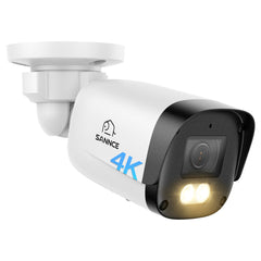 FX800 – Caméra de surveillance PoE 4K avec vision nocturne couleur à double éclairage, détection par IA, objectif grand angle, Audio Bidirectionnel, emplacement pour carte SD et étanchéité IP67