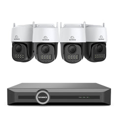 5MP 8 Channel PoE Security System, 6MP NVR + PT IP Cameras, S+265., AI Human & Vehicle Detection, Smart Playback, Smart Notification with Image Attached