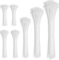 Câble de zip-ties, lot de 100 en noir de différentes tailles (12/8/6/4 pouces), nylon auto-bloquant pour la gestion des câbles multifonction, attaches en plastique pour câbles pour maison, bureau, jardin, atelier.