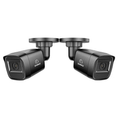 Reconditionné certifié 2MP 2 pièces Caméras extérieures en forme de balle, Détection intelligente de personnes / véhicules / mouvements (Pack de 2)