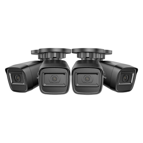 2MP 4 pièces Caméras extérieures en forme de balle, Détection intelligente de personnes / véhicules / mouvements (Pack de 4)