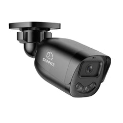 SANNCE Système de Caméras de Sécurité Mini DVR 4CH, 4× Caméras Bullet Extérieures 1080P, Connexion USB-C, Vision Nocturne Couleur Dual-Light, Détection IA des Personnes & Véhicules, Stockage SD jusqu'à 512Go, pour Maison, Garage & Petite Entreprise