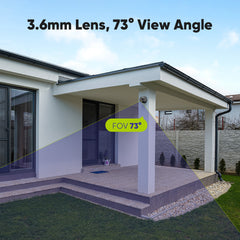 5MP 8 canaux PT Système de caméra de sécurité  - DVR hybride 5 en 1, caméra de vidéosurveillance Pan & Tilt, vision nocturne jusqu'à 100 pieds, détection de mouvement, extérieure, étanche