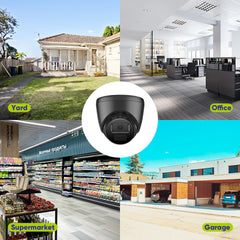 5MP 8 canaux PT Système de caméra de sécurité  - DVR hybride 5 en 1, caméra de vidéosurveillance Pan & Tilt, vision nocturne jusqu'à 100 pieds, détection de mouvement, extérieure, étanche