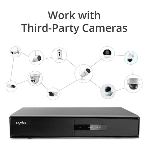 Certified Refurbished, 1080P 4 canaux enregistreur vidéo numérique de sécurité  - DVR hybride 5 en 1 pour CCTV, détection intelligente de mouvement, alertes instantanées