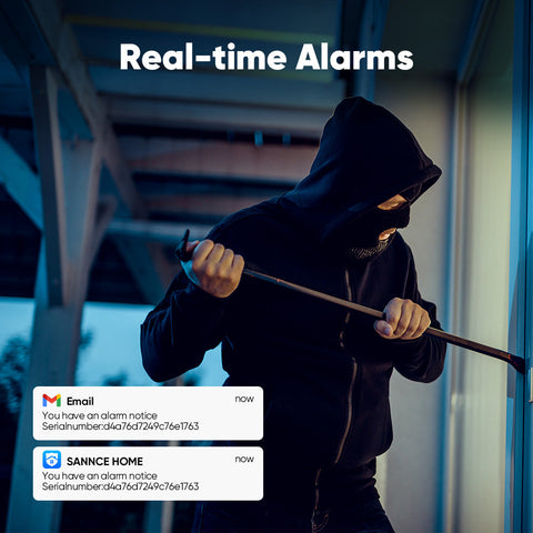 Caméras CCTV Bullet Extérieures 2MP, Détection Intelligente des Personnes / Véhicules / Mouvements (Lot de 2)