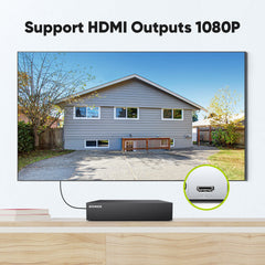 5MP 8 canaux PT Système de caméra de sécurité  - DVR hybride 5 en 1, caméra de vidéosurveillance Pan & Tilt, vision nocturne jusqu'à 100 pieds, détection de mouvement, extérieure, étanche
