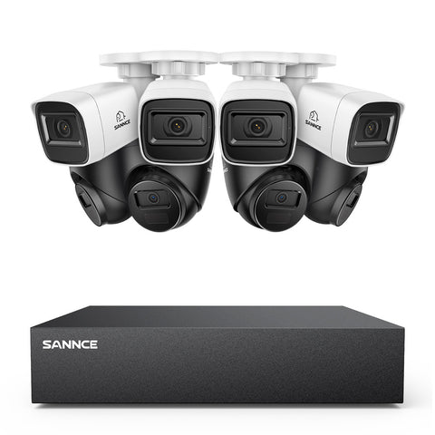 Système DVR filaire de sécurité 1080P à 8 canaux avec 8 caméras CCTV extérieures 2MP, détection intelligente des personnes, des véhicules et des mouvements