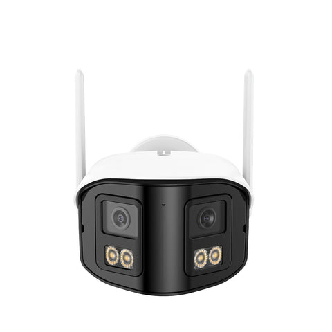 FDQ400 Système de vidéosurveillance PoE 4K 10 canaux, NVR 8MP + 8 caméras IP 4MP Wi-Fi/PoE, double objectif, angle 170°, vision nocturne couleur, audio bidirectionnel, détection humaine IA