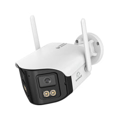 4MP Système de Surveillance WiFi 16 Canaux, NVR 8MP, 2 Caméras Double Objectif, Angle 170°, Vision Nocturne Couleur, Alexa