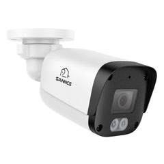 Système de caméras de surveillance PoE 4K avec audio, compression S+265, détection intelligente par IA, vision nocturne couleur à double éclairage, IP67 étanche (NVR 8 canaux + 8 caméras)