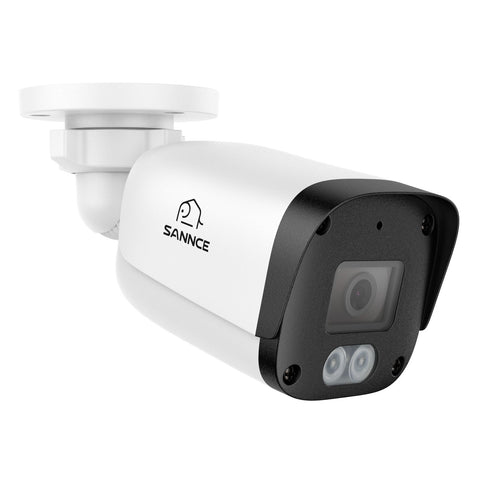 Système de caméras de surveillance PoE 4K avec audio, compression S+265, détection intelligente par IA, vision nocturne couleur à double éclairage, certification IP67 étanche (NVR 8 canaux + 8 caméras)