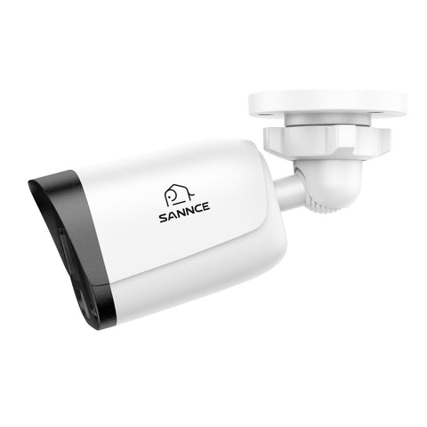 Système de caméras de surveillance PoE 4K avec audio, compression S+265, détection intelligente par IA, vision nocturne couleur à double éclairage, IP67 étanche (NVR 8 canaux + 8 caméras)