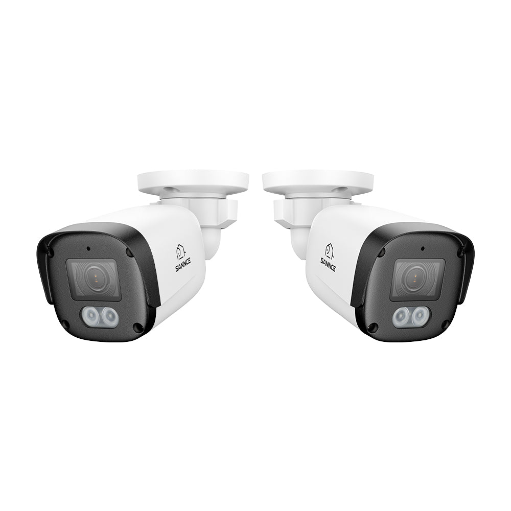 Caméra de sécurité IP PoE Full HD 5MP, 2 pièces, capacité de stockage 256 Go, carte TF, communication bidirectionnelle