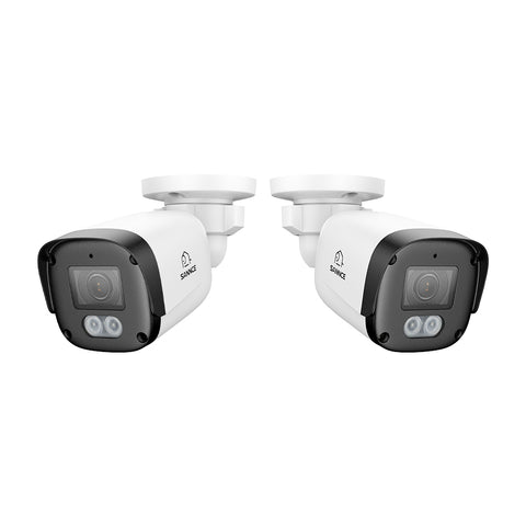 Caméra de sécurité IP PoE Full HD 5MP, 2 pièces, capacité de stockage 256 Go, carte TF, communication bidirectionnelle