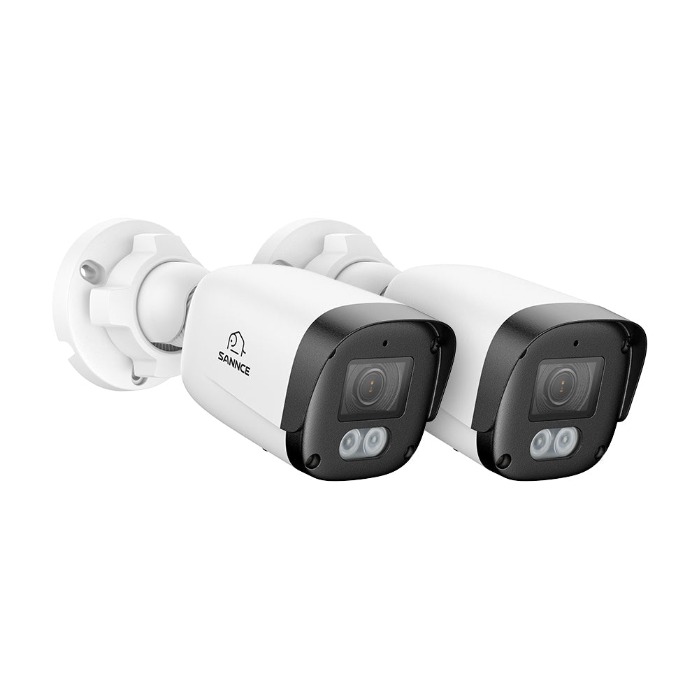 Caméra de sécurité IP PoE Full HD 5MP, 2 pièces, capacité de stockage 256 Go, carte TF, communication bidirectionnelle