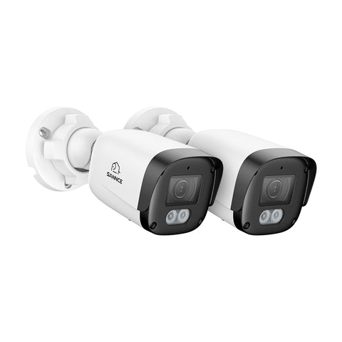 Caméra de sécurité IP PoE Full HD 5MP, 2 pièces, capacité de stockage 256 Go, carte TF, communication bidirectionnelle