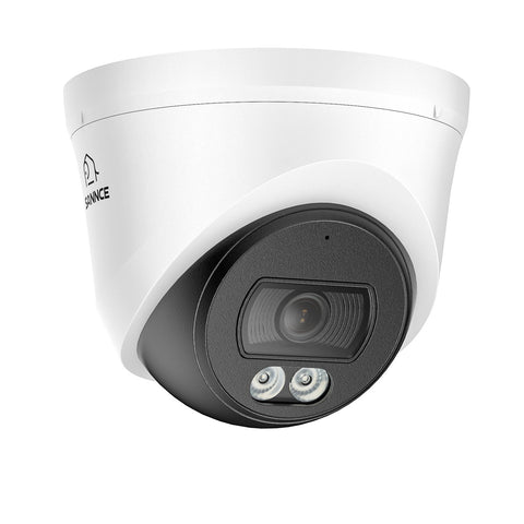 Système de vidéosurveillance PoE 4K avec audio, compression S+265, détection par IA, vision nocturne couleur à double éclairage, étanchéité IP67 (NVR 8 canaux + 6 caméras)
