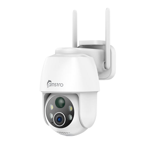 Camstro Caméras de Sécurité Extérieures 3MP à Énergie Solaire, Batterie Rechargeable 5200mAh, Angle Ultra Large de 130°, Vision Nocturne en Couleur, Détection Intelligente des Personnes & Véhicules, Audio Bidirectionnel, Compatible avec Alexa & Google