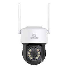 Système de caméras de surveillance CCTV PT sans fil 3MP à 16 canaux avec NVR 8MP, 2 caméras IP Wi-Fi 3MP avec fonction panoramique et inclinaison, enregistrement audio, détection humaine par IA, compatible avec Alexa