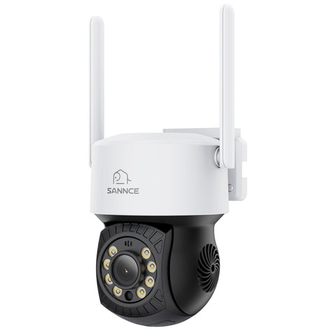 Kit Vidéosurveillance WiFi 5MP 16 Canaux, NVR 8MP, Caméras PT, Détection IA, Audio, Vision Nocturne, Compatible Alexa (2 PT + 2 Double Objectif 4MP)