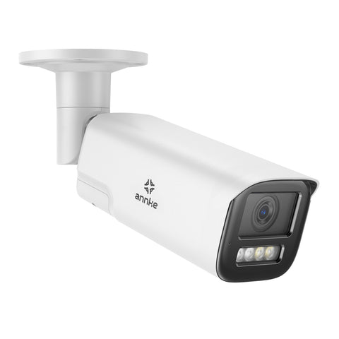 4K 4X Zoom Optique PoE Caméra de Surveillance Extérieure, Objectif Vari focal Motorisé 2,8 - 12 mm, Vision Nocturne ANNKE Smart Dual Light, Détection de Mouvement 2.0, Microphone Intégral
