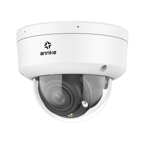4K 4X Zoom Optique PoE Caméra de Surveillance Extérieure, Objectif Vari focal Motorisé 2,8 - 12 mm, Vision Nocturne ANNKE Smart Dual Light, Détection de Mouvement 2.0, Microphone Intégral
