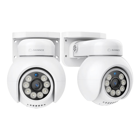 2 pièces 4K 8MP Caméra IP sécurité extérieure PoE - Rotation & Inclinaison, Détection intelligente des véhicules, Audio bidirectionnel, Stockage sur carte TF jusqu'à 256G, Compatible Onvif, fonctionne avec SANNCE N98PBD/N96PBK
