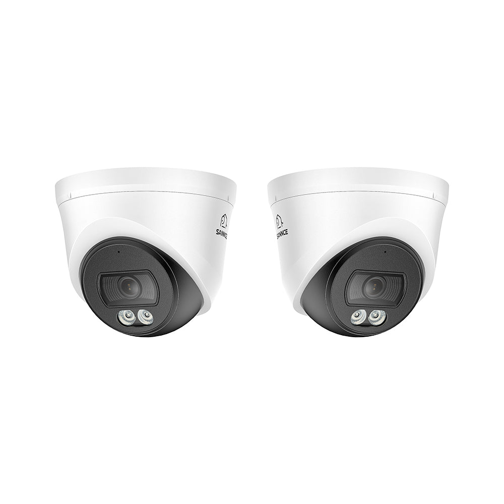 WD800 - Add-on 4K POE Dome Security Camera w/ Audio, AI Detection, Wider-Angle, Dual-Light Color Night Vision, IP67 Waterproof