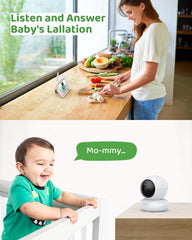 Certifié Rénové SANNCE 1080p Moniteur pour Bébé Vidéo Avancé, Écran LCD 5,5 pouces avec Baby Monitor HD 1920x1080p