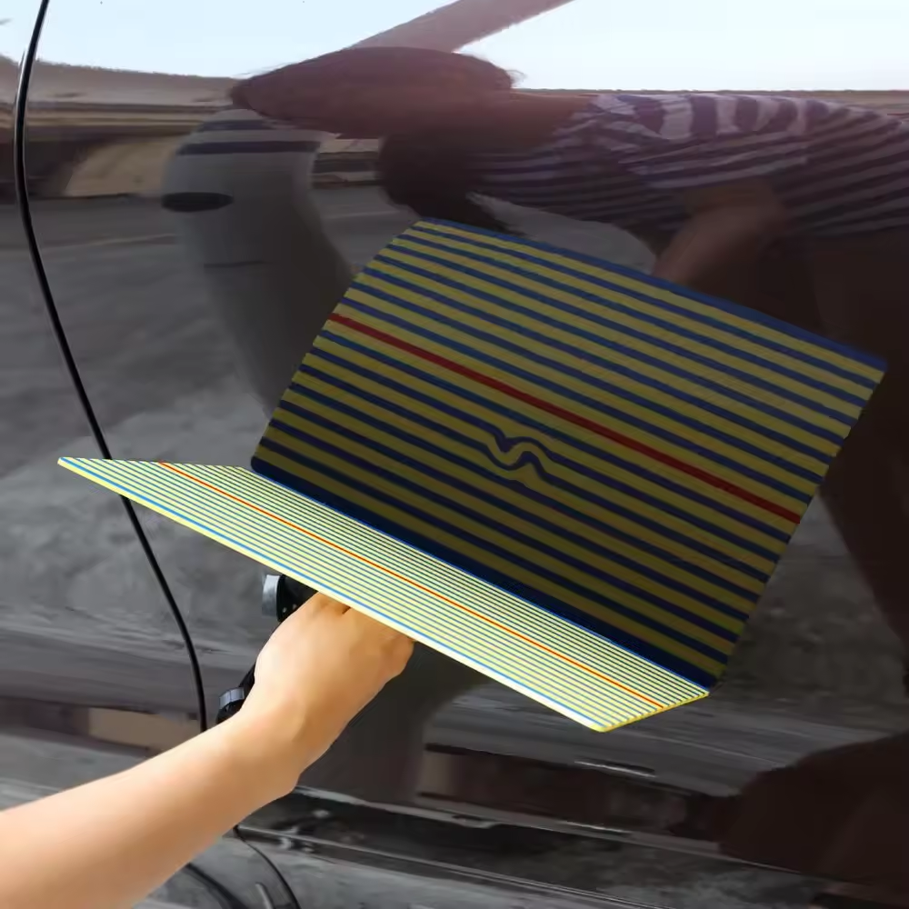Shonwin Outil de débosselage 80 cm pliable doublé panneau réflecteur tissu portable flexible panneau de ligne de ligne de ligne anti-rayures pour outils de débosselage automobile sans peinture Shonwin Outil de débosselage 80 cm pliable doublé panneau réflecteur tissu portable flexible panneau de ligne de ligne de ligne anti-rayures pour outils de débosselage automobile sans peinture