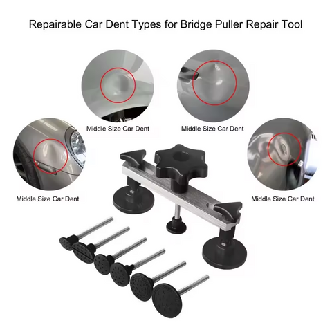 Kit de Réparation de Bosses de Voiture de Haute Qualité - Enlève Puissamment les Bosses de Voiture avec un Kit de Réparation Sans Peinture et un Extracteur en Pont