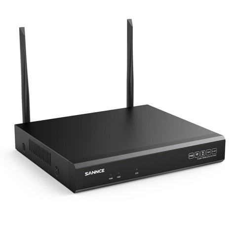 SANNCE 8MP 10-Canal NVR sans fil, 8MP NVR, Enregistrement audio, Détection d'humains par IA, Compatible avec Alexa