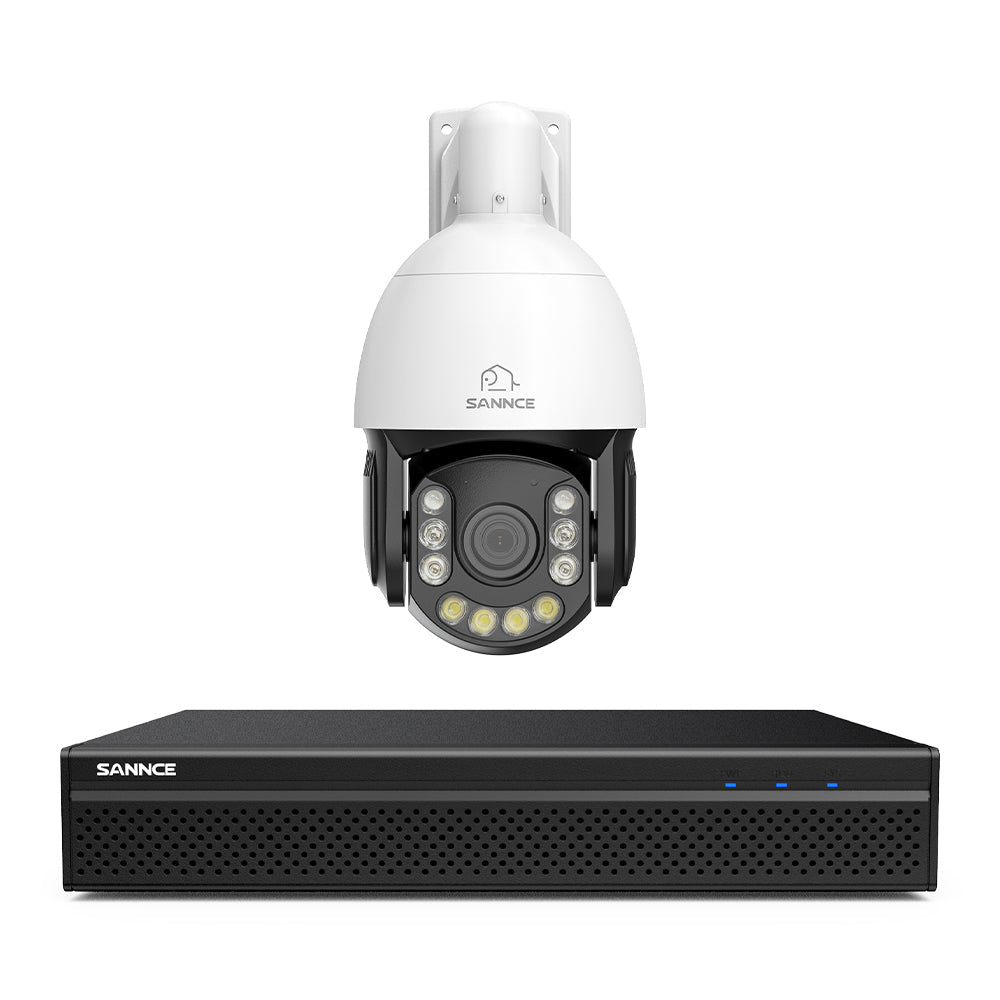 Système de Surveillance NVR PoE 4K à 8 Canaux avec Caméra PTZ 8MP Zoom Optique 20X, Suivi Automatique, Audio Bidirectionnel, Vision Nocturne en Couleur
