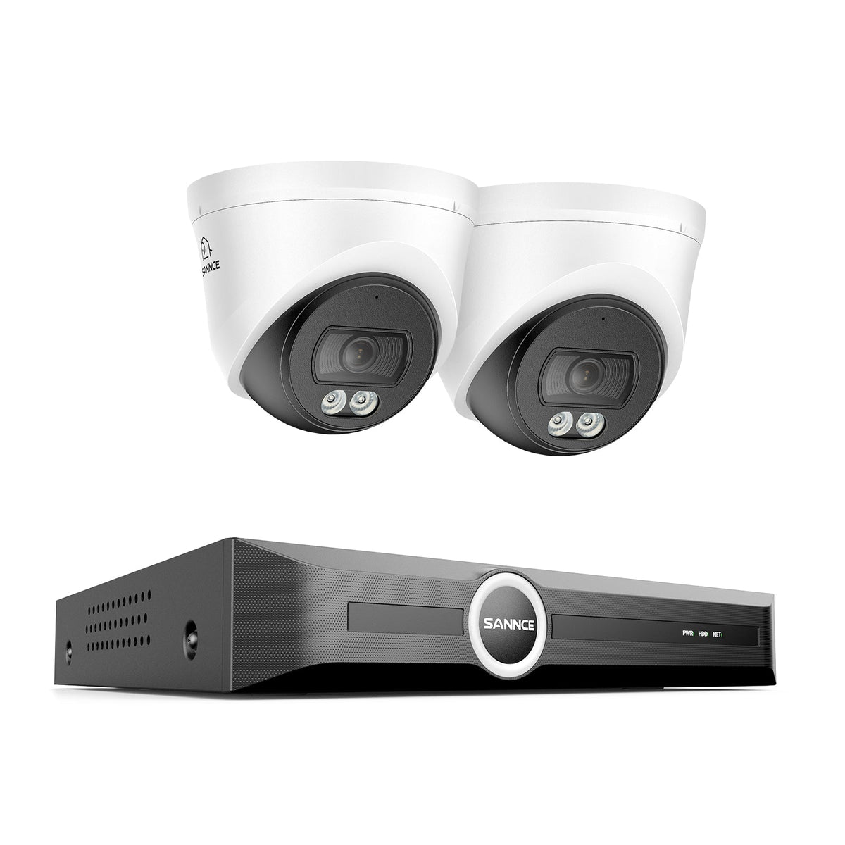 Système de caméras de sécurité PoE 8 canaux 3MP avec NVR 6MP, vision nocturne couleur F1.0, 2 caméras 2K, détection IA des personnes et des véhicules, compression S+265