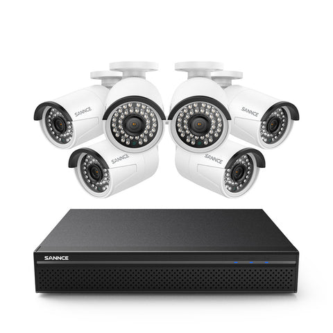 5MP 8-Channel PoE NVR Security System with 6pcs 5MP Audio Bullet IP Cameras, Audio Recording