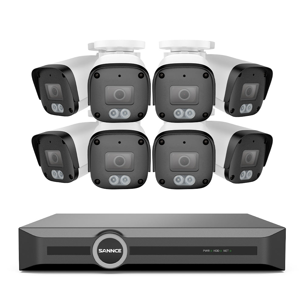 Système de sécurité PoE 5MP à 8 canaux, NVR 6MP, S+265, Détection d'humains et de véhicules, Lecture intelligente, Notification intelligente avec image jointe