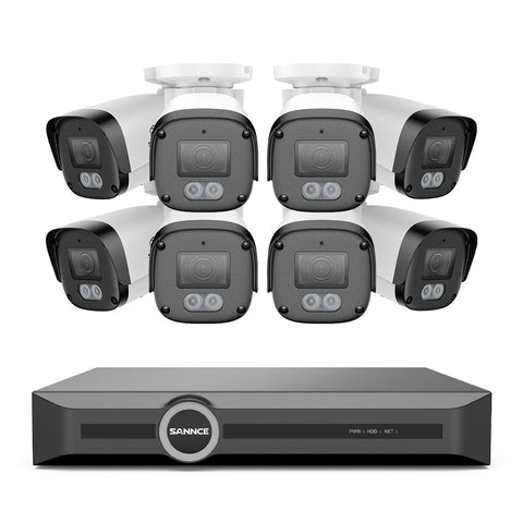 Système de sécurité PoE 3MP 8 canaux, NVR 6MP, S+265, détection de mouvement intelligente, lecture intelligente, notification intelligente avec image jointe