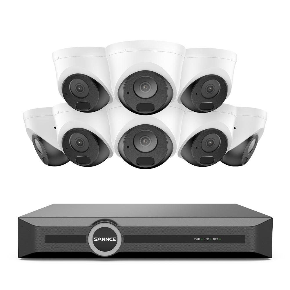 Système de sécurité PoE 3MP 8 canaux, NVR 6MP, S+265, détection de mouvement intelligente, lecture intelligente, notification intelligente avec image jointe