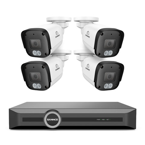 Système de sécurité PoE 3MP 8 canaux, NVR 6MP, S+265, détection de mouvement intelligente, lecture intelligente, notification intelligente avec image jointe