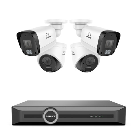 Système de sécurité PoE 5MP à 8 canaux, NVR 6MP, S+265, Détection d'humains et de véhicules, Lecture intelligente, Notification intelligente avec image jointe