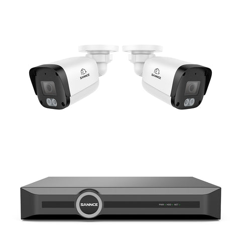 Système de sécurité PoE 5MP à 8 canaux, NVR 6MP, S+265, Détection d'humains et de véhicules, Lecture intelligente, Notification intelligente avec image jointe