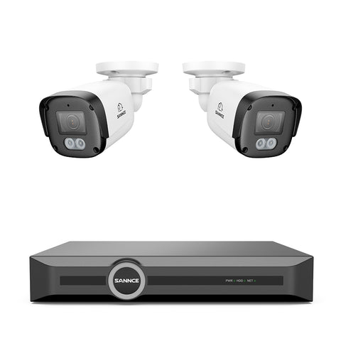Système de sécurité PoE 5 MP 8 canaux, NVR 6 MP, S+265, capacité de stockage 256 Go sur carte TF, détection de personnes et de véhicules, lecture intelligente, notification intelligente avec image jointe