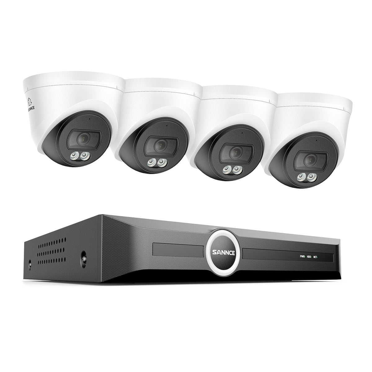 Système de caméras de sécurité PoE 8 canaux 3MP avec NVR 6MP, vision nocturne couleur F1.0, 4 caméras 2K, détection IA des personnes et des véhicules, compression S+265